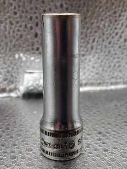 Snap On Tools SFSM10 3/8 Dr 6Pt Metric 10mm Flank Dr Deep Chrome Socket CRACK