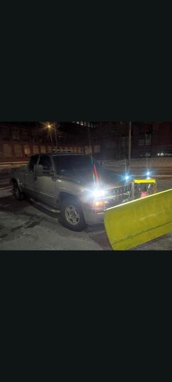 Truck with plow