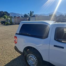 White Truck Camper Shell Topper