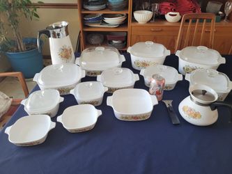 Entire Set Of Corning Ware "Spice Of Life" Baking Dishes