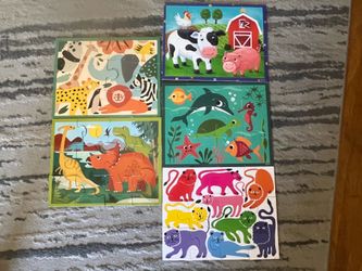 Set of 5 Mudpuppy pouch puzzles