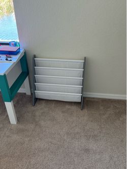 Kids Bookshelf, 4-Tier grey