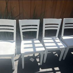 Send Offer $ Crate And Barrel Solid Wood Set Of Four Chairs