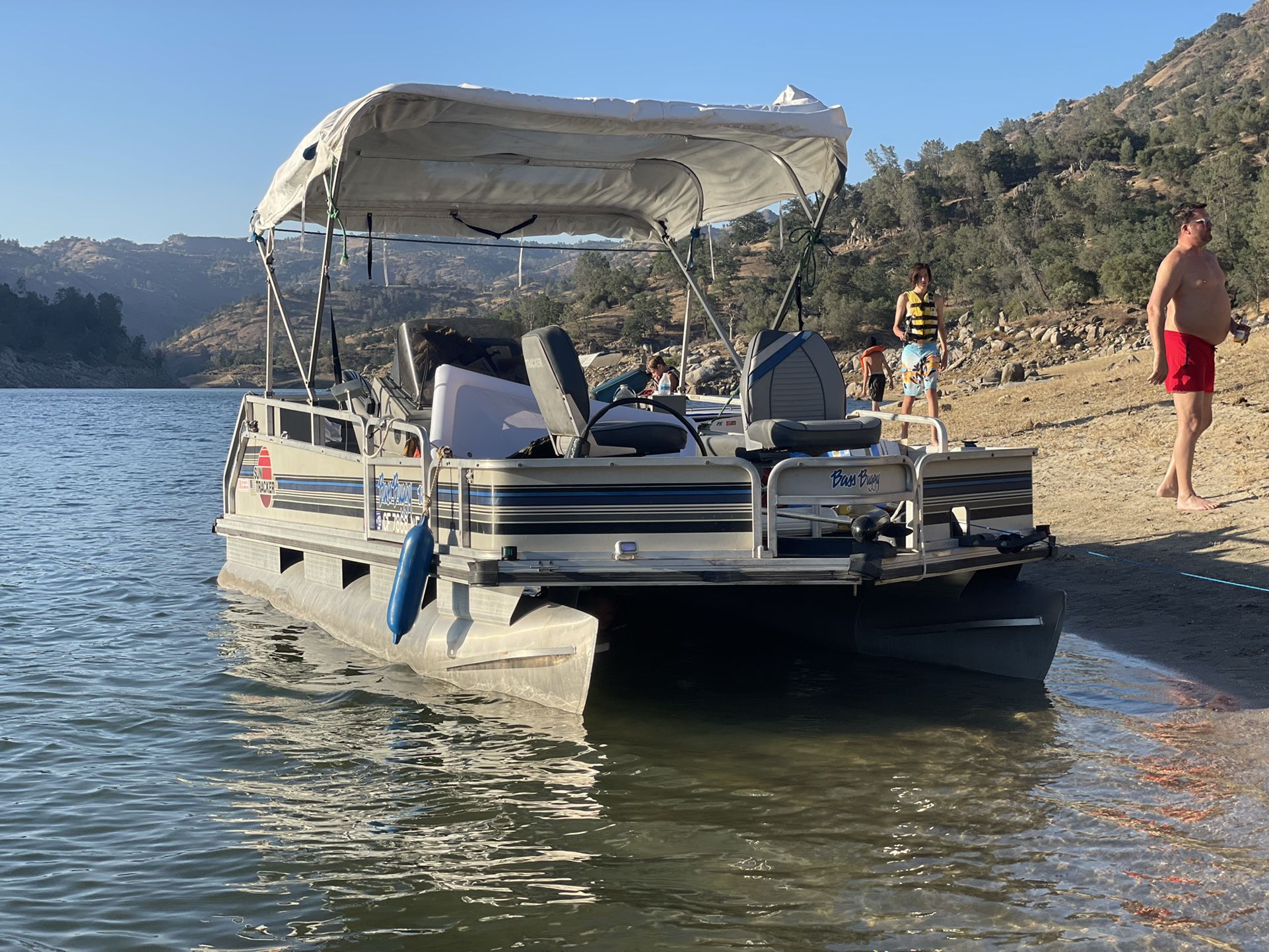 Tracker Bass Pontoon Boat Runs Great Ready For Test Drive Rent Or Buy Me  