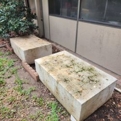 concrete and fiberglass light weight garden benches