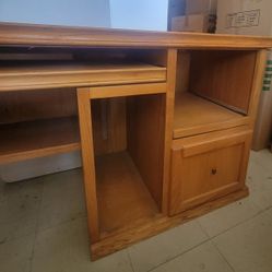 Oak Solid Desk w File Drawer