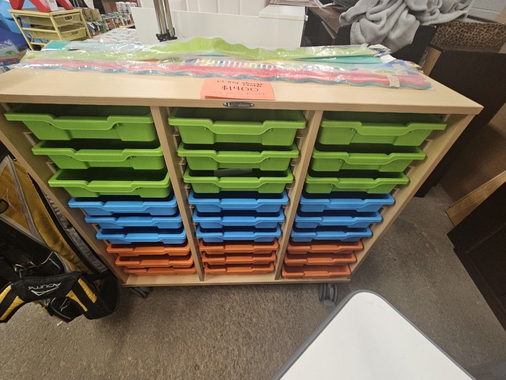 27 Lakeshore learning Tray Mobile Storage Center