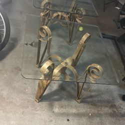 Two Glass Top Coffee Tables