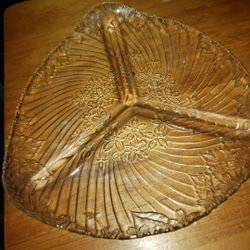NEW GLASS 3 PORTION DISH