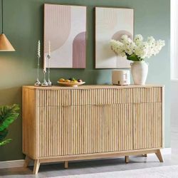 Brand new！ Modern Fluted Sideboard / Buffet Cabinet / Coffee Bar Table – Only $120!