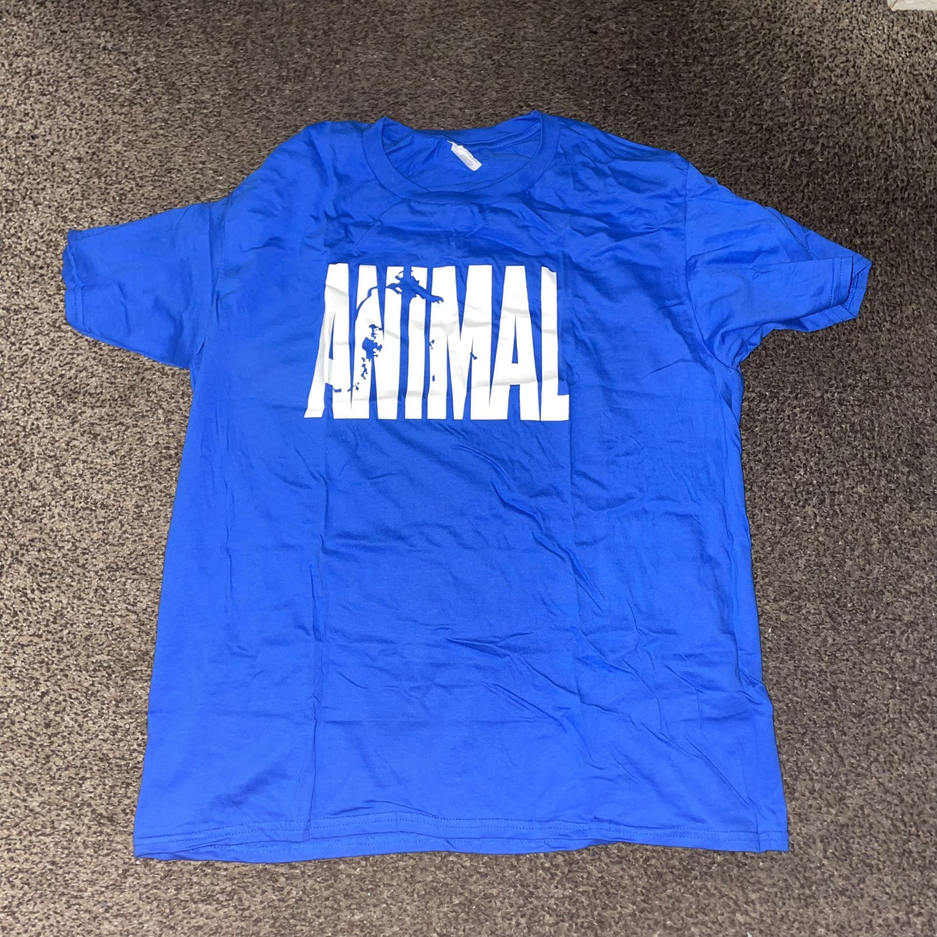Blue Animal Gym Tshirt Size M