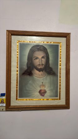 Framed picture of Jesus Christ, $50 OBO