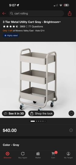 Grey Utility Cart NO WHEELS