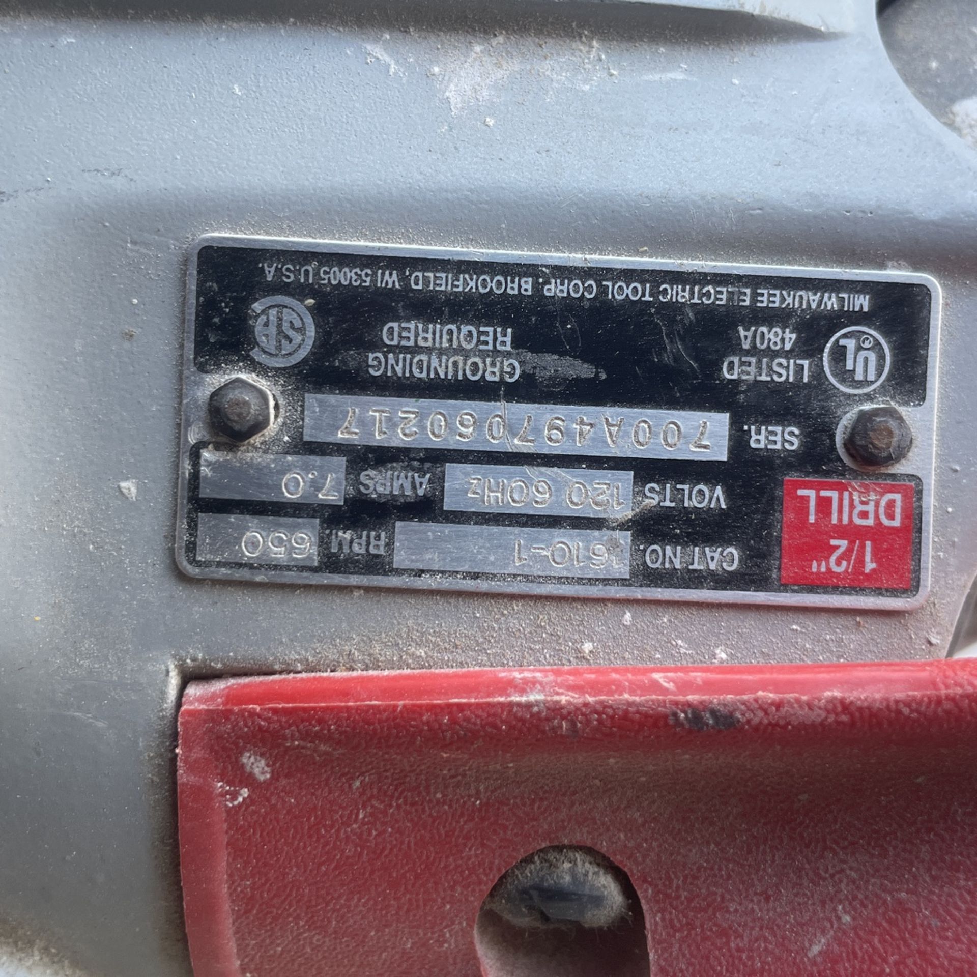 Heavy duty Milwaukee drill