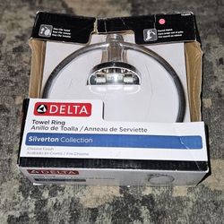 Delta - Towel Ring. Silverton Collection Chrome Finish Model #132889. Brand New!