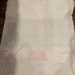 washed cotton 1 sided pre-quilt spread vanilla 72”long x 40”wide