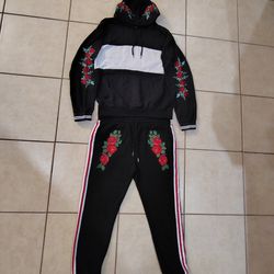 Mens Rose Colorblock Sweatsuit