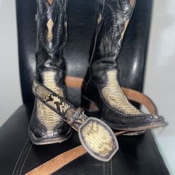 Python Boots And Belt