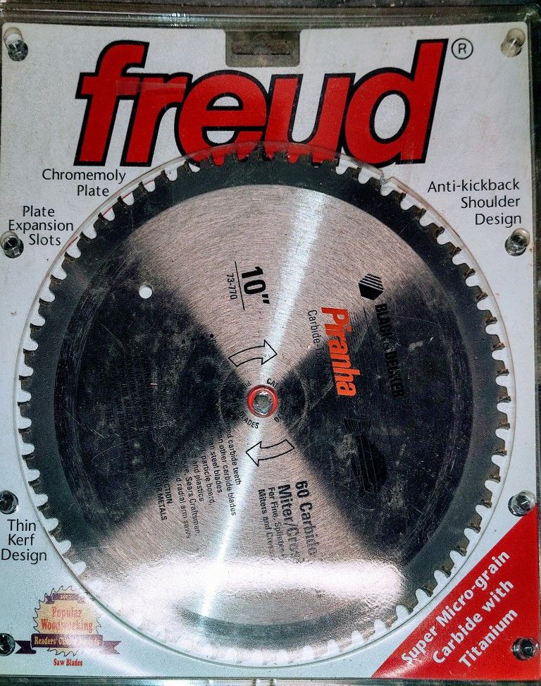 Freud Piranha 10" Saw Blade Made In Italy