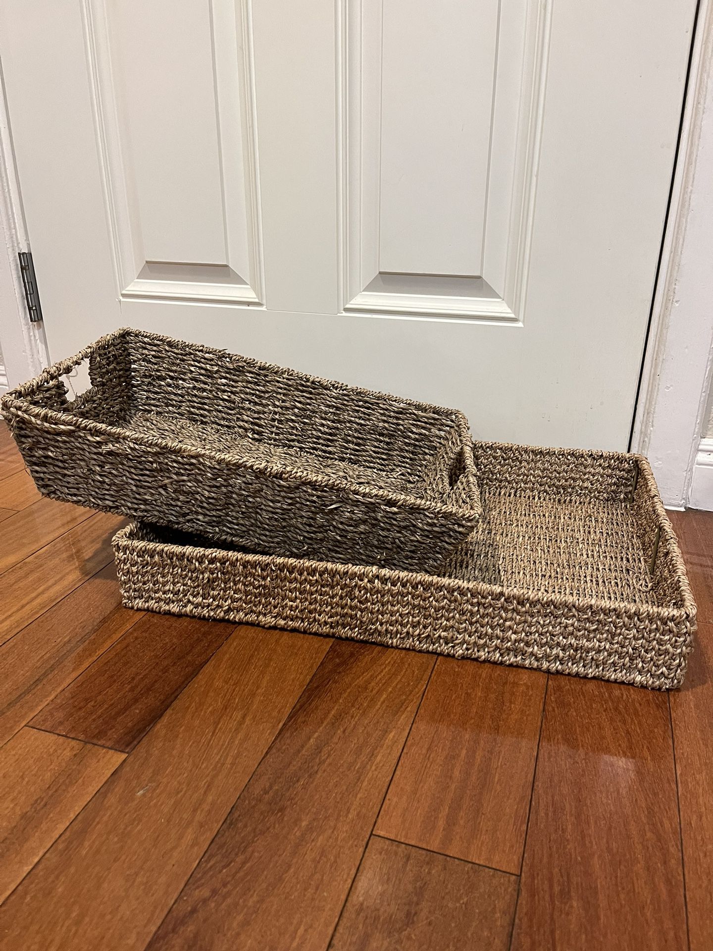 Two Basket Trays Bins Containers Storage 