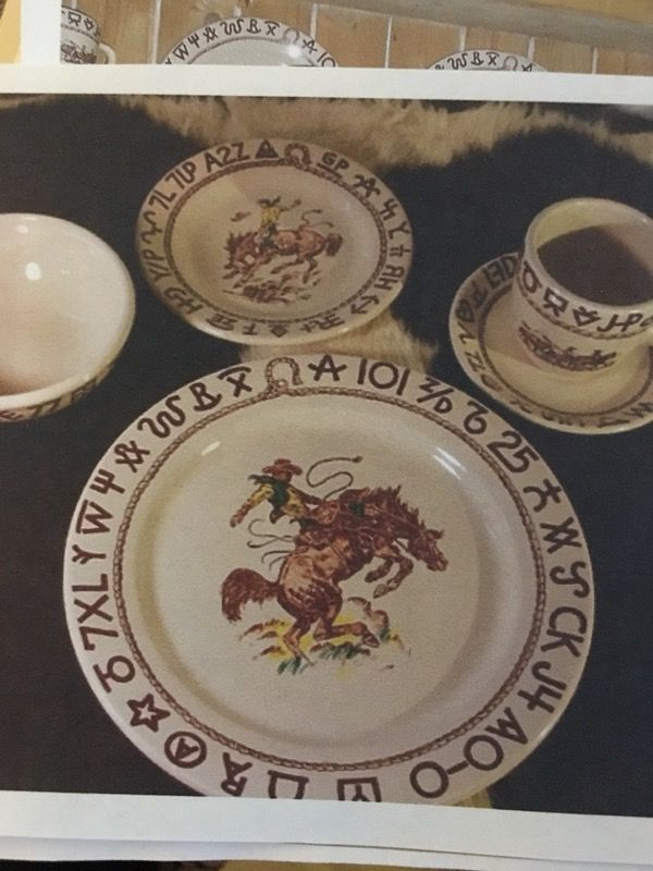 True West “Westward Ho” Rodeo China Dinnerware