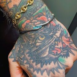 Beautiful 😍 !! 925 Sterling Silver + Blue Gemstone Bracelet !!