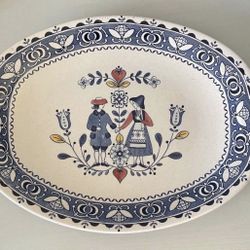 Vintage Johnson Brothers "Hearts & Flowers" oval serving platter.  