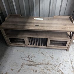 Modern Gray TV Stand Organizer 
