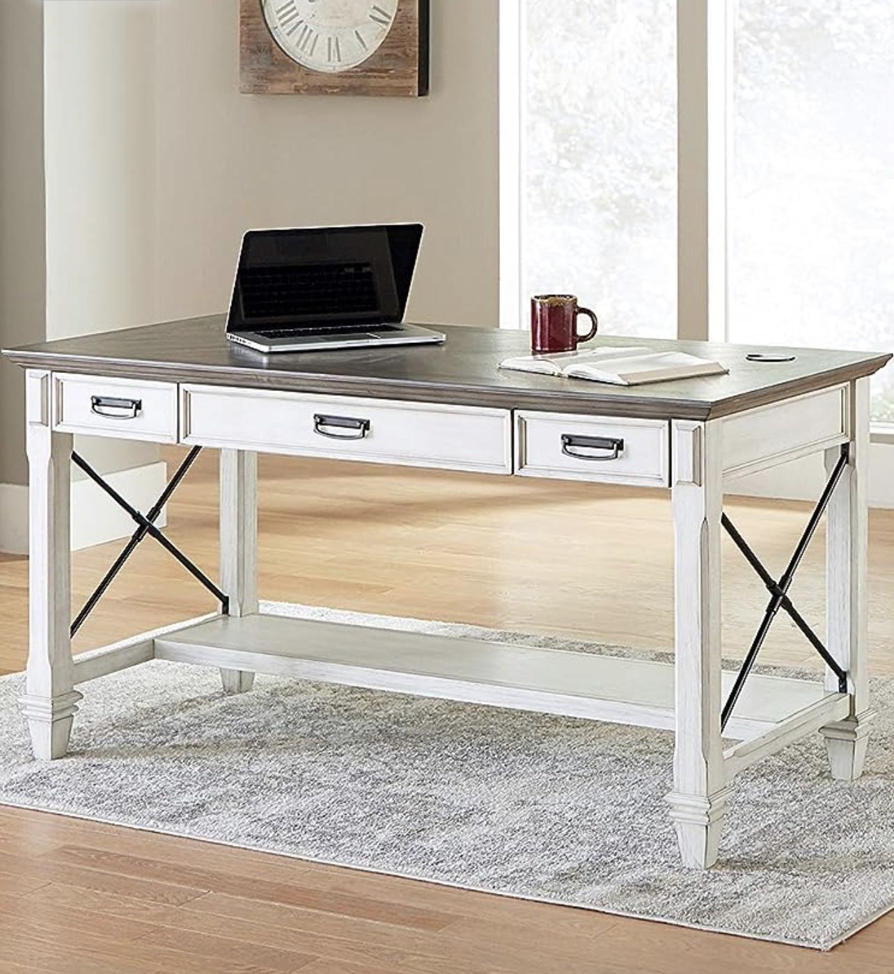 Martin Furniture Writing Table, White