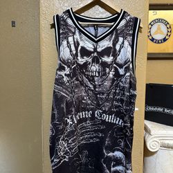 Y2K Xtreme Couture Skulls Jersey Men’s XL Affliction
