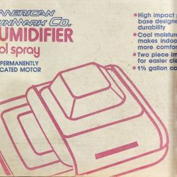 Humidifier With Cool Spray!