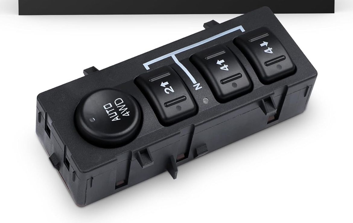 4x4 Switch 4WD Wheel Drive Switch,Compatible for |2003-2007 Chevy Silverado Suburban Avalanche Tahoe, GMC Sierra Yukon, Cadillac Escalade | Replaces O