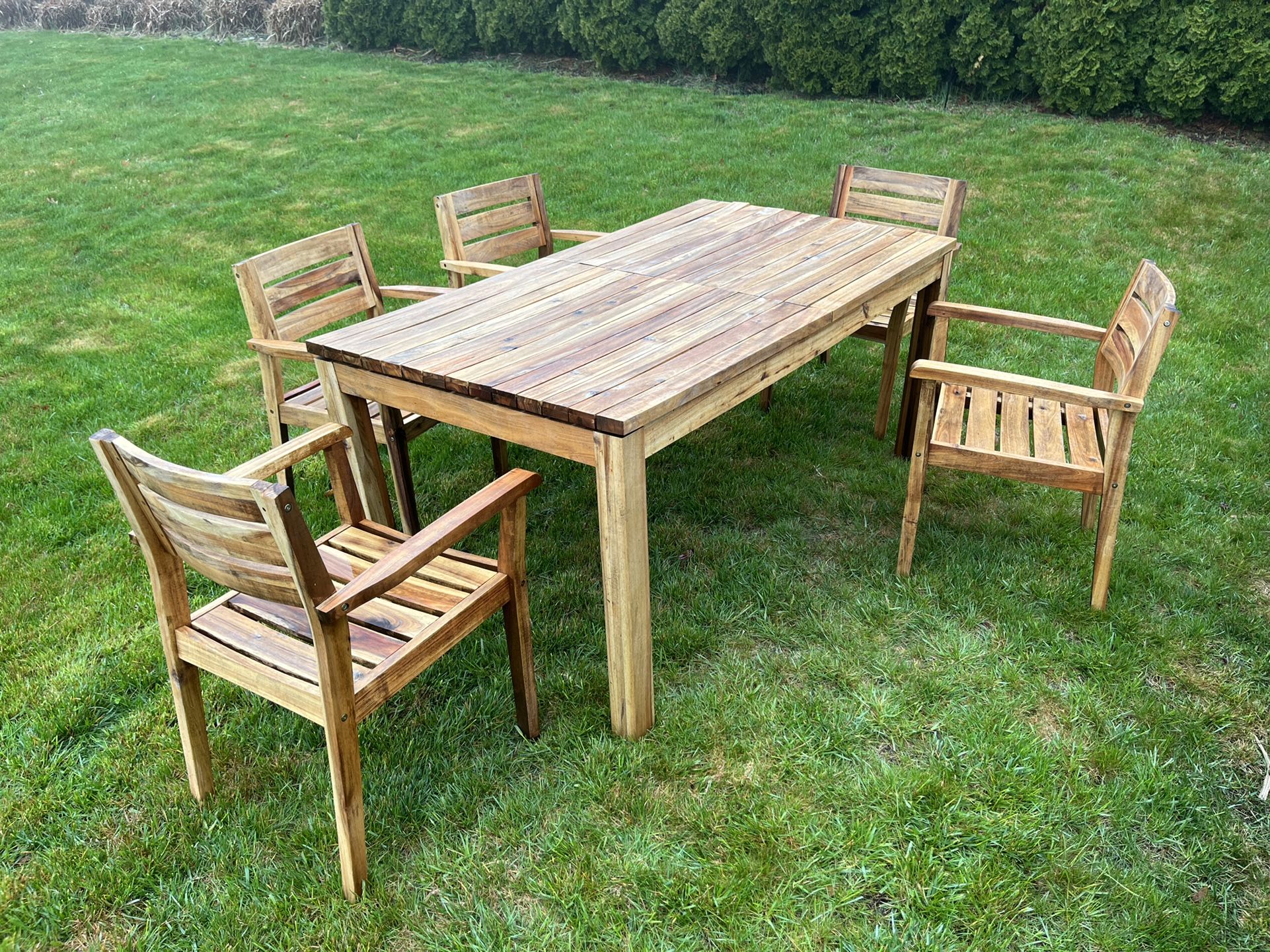 Patio Dinning Set - Teak Finish (Acacia Wood)