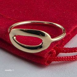 IPPOLITA 18k Solid Gold Modern Minimalist Lightweight Ring – Size 4.75 – Pequeño Anillo De Oro De Marca 👌🎁