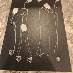 6 Sterling Silver Necklaces,  .925 Silver, 15.9 g Total