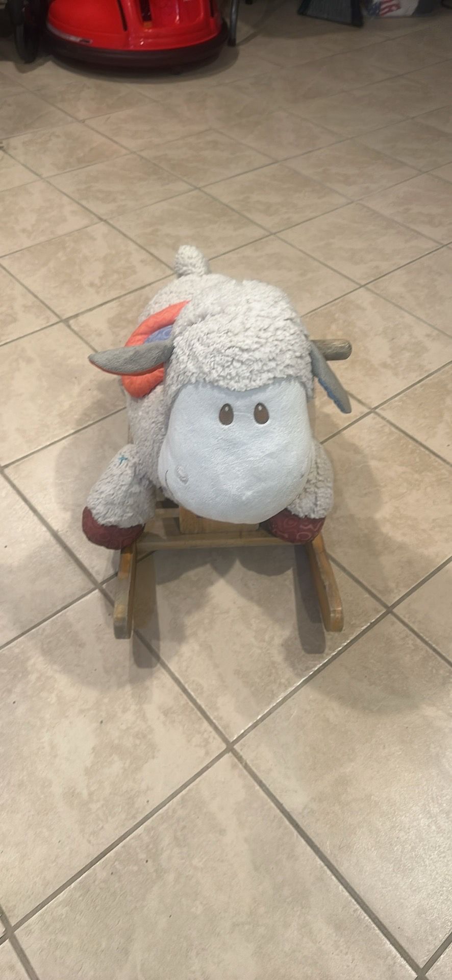Plush sheep rocking toy