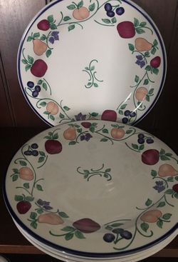 Princess House Orchard Medley dinner plates