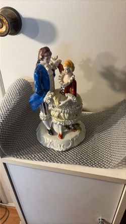 Colonial Couple Dancing Porcelain