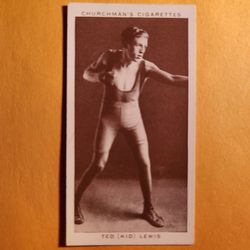 NM Vintage 1938 Churchman's Cigarettes Ted Kid Lewis Boxing Tobacco Card #25 HOF