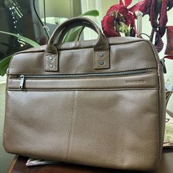 Samsonite Brown Leather Slim Laptop Briefcase