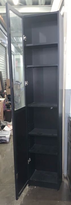 Tall black shelf
