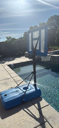 Pool basketball hoop