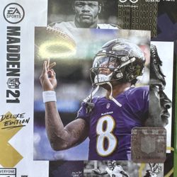 Get into the game with Madden NFL 21 Deluxe Edition (Xbox One/Series X) - Lamar Jackson Cover