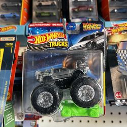 Hot Wheels Delorean Time Machine Diecast Truck Monster Jam Back to the Future