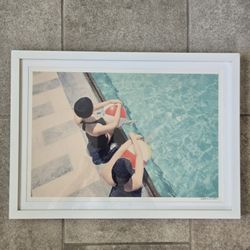 Aqua Glam Signed Photograph by Gray Malin Framed 15x21" Retro Art Fashion