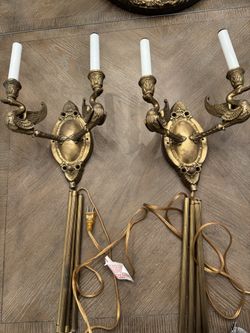 Antique wall sconces /with plugs