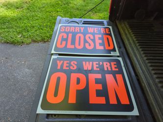 Closed/ Open Signs, 2 Sided, 15" X 19"