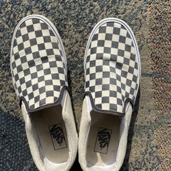 Vans Size 9  Checkered Slip On