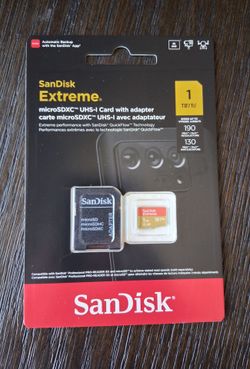 Sandisk Extreme 1tb micro sd card with adapter