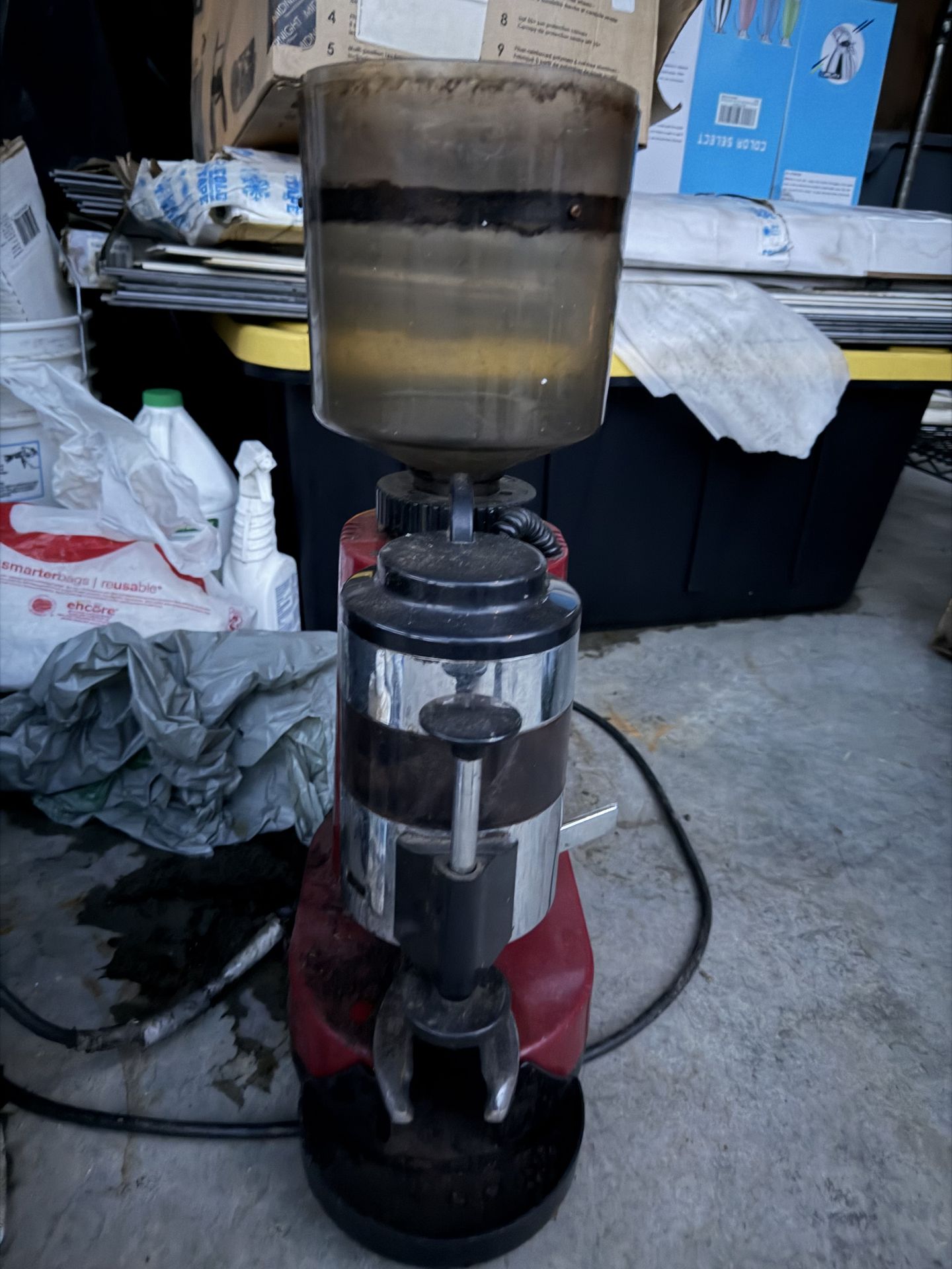 Espresso grinder, and coffee maker